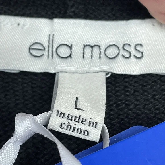 Ella Moss Women's L Cardigan Black H0001 - Picture 2 of 3